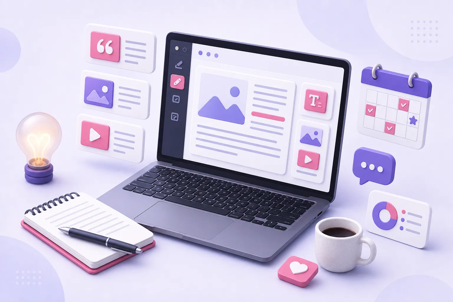 3D content marketing workspace