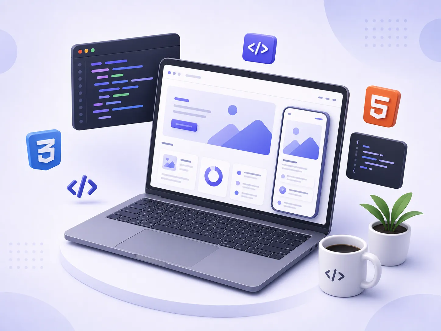 3D web development workspace